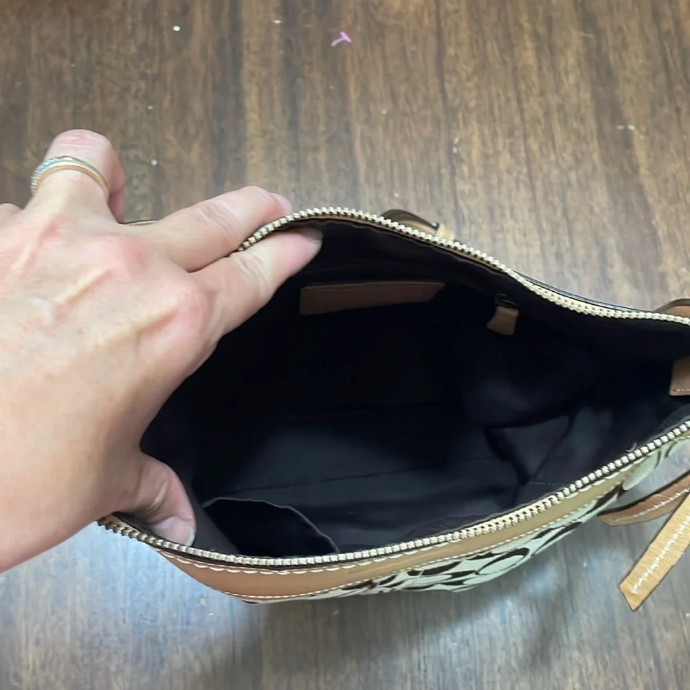 Coach Signature Brown Shoulder Bag